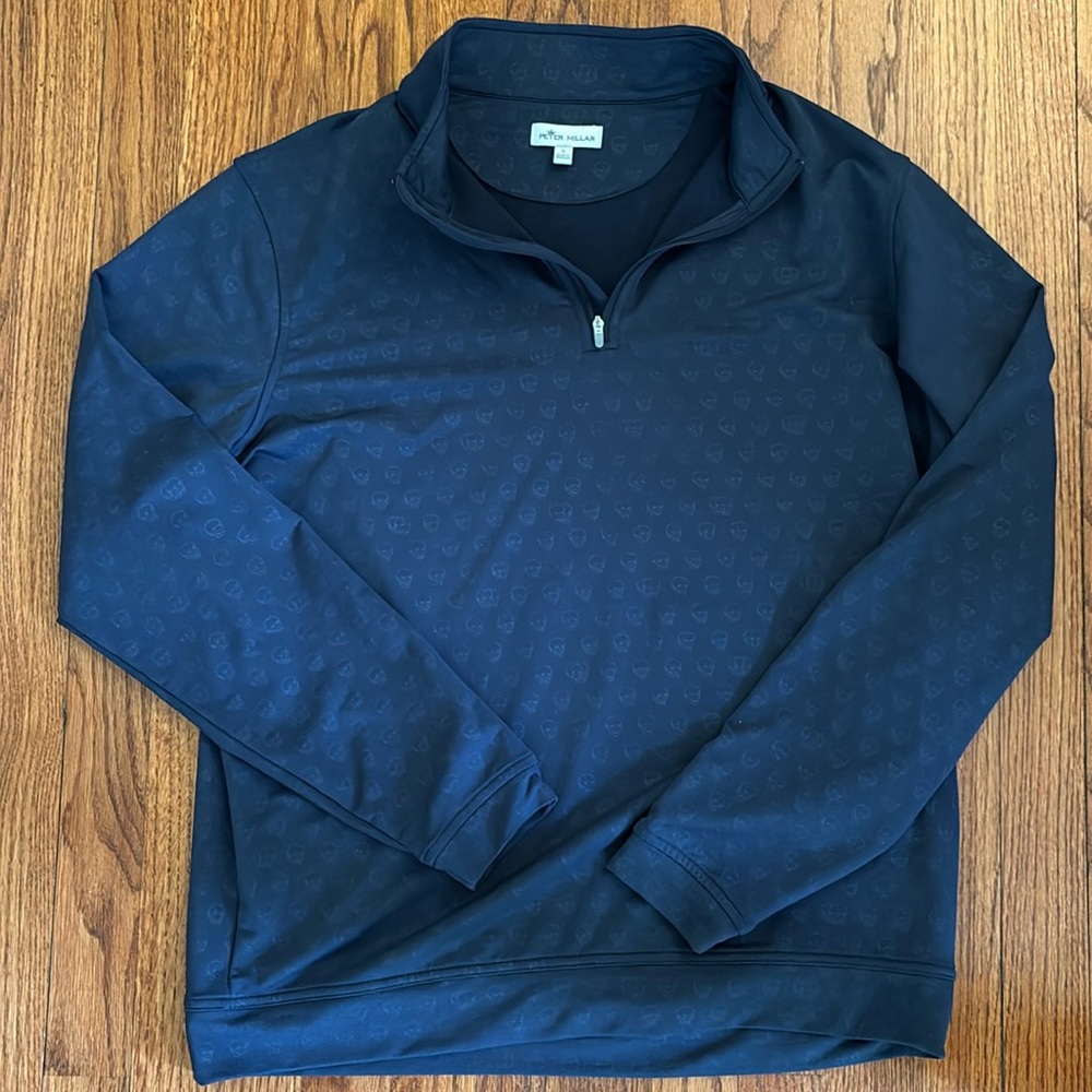 Peter Millar navy blue skull pullover